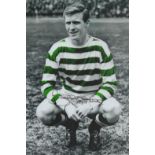 Autographed Billy Mcneill 12 X 8 Photo : Colz, Depicting Celtic Captain Billy Mcneill Striking A