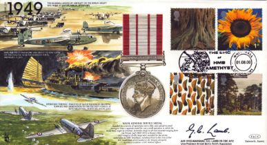 Air Vice Marshal G.C Lamb CB CBE AFC signed 1949 HMS Amethyst commemorative FDC (JS(MIL)20) PM THE