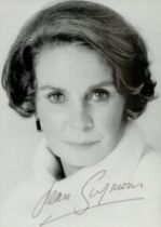 Jean Simmons signed 6x4 inch black and white photo. Good Condition. All autographs come with a