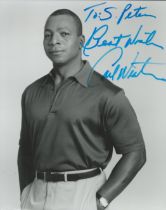 Carl Weathers signed 10x8 inch black and white photo dedicated. Good Condition. All autographs