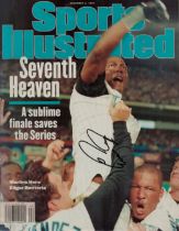MLB star Edgar Renteria signed Sports Illustrated Magazine dated November 3, 1997, signature on