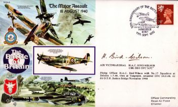 Air Vice Marshall Harold Bird Wilson CBE, DSO, DFC, AFC signed Battle of Britain The Major Assault