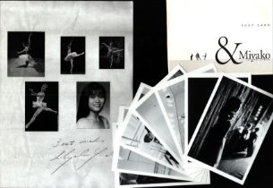 Miyako Joy To Dance post card collection of original 8x4 photos unsigned. Includes A4 Montage