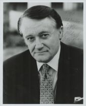 Robert Vaughn signed 10x8 inch black and white photo dedicated. Good Condition. All autographs