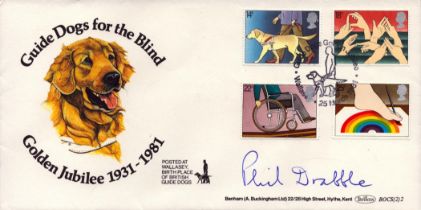 Phil Drabble signed Guide Dogs FDC. 25/3/81 Wallasey postmark. Good Condition. All autographs come