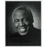 Robert Guillaume Signed 10x8 Inch Black And White Photo. Good Condition. All autographs come with