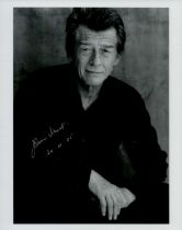 John Hurt signed 10x8 inch black and white photo. Good Condition. All autographs come with a