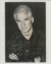 Steve Martin signed 10x8 inch black and white photo. Good Condition. All autographs come with a