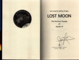 Jim Lovell - 'Lost Moon, the Perilous Journey of Apollo 13' US first edition hardback 1994, signed