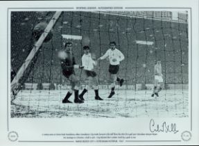 Autographed COLIN BELL 16 x 12 Limited Edition : B/W, depicting a superb image showing COLIN BELL