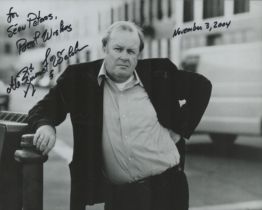 Emmet Walsh signed 10x8 inch black and white photo dedicated. Good Condition. All autographs come