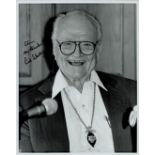 Red Skelton signed 10x8 inch black and white photo dedicated. Good Condition. All autographs come