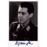 Oberstleutnant Hans Joachim Jabs signed 6x4 inch black and white photo. Good Condition. All