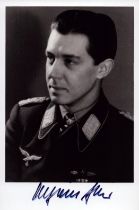 Oberstleutnant Hans Joachim Jabs signed 6x4 inch black and white photo. Good Condition. All