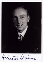 Korvettenkapitan Helmut Witte signed 6x4 inch black and white photo. Good Condition. All