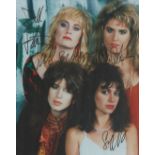 Bangles multi signed 10x8 inch colour photo includes Susanna Hoffs, Debbi Peterson, Vicki Peterson