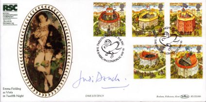 Dame Judi Dench signed RSC FDC. 8/8/95 London EC postmark. Good Condition. All autographs come