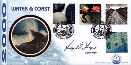 Heather Angel signed Water and Coast FDC. 7/3/00 Durham postmark. Good Condition. All autographs