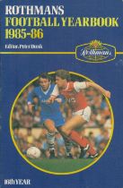 Rothmans football yearbook 1985-86 softback book. Section of book not attached to cover. UNSIGNED.
