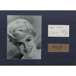 Dilys Laye 16x12 inch overall mounted signature piece includes signed white card and black and white