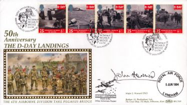 John Howard signed 50th anniv of D Day landings FDC. 6/6/94 postdate BFPO. Good Condition. All
