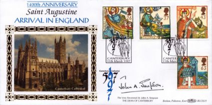 The Rev Dr John A Simpson signed FDC. 11/3/97 Canterbury postmark. Good Condition. All autographs