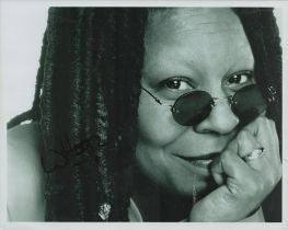 Whoopi Goldberg signed 10x8 inch black and white photo. Good Condition. All autographs come with a