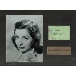 Elizabeth Sellars 16x12 inch mounted signature piece includes signed album page and vintage black