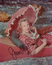 June Allyson signed 10x8 inch colour photo. Good Condition. All autographs come with a Certificate