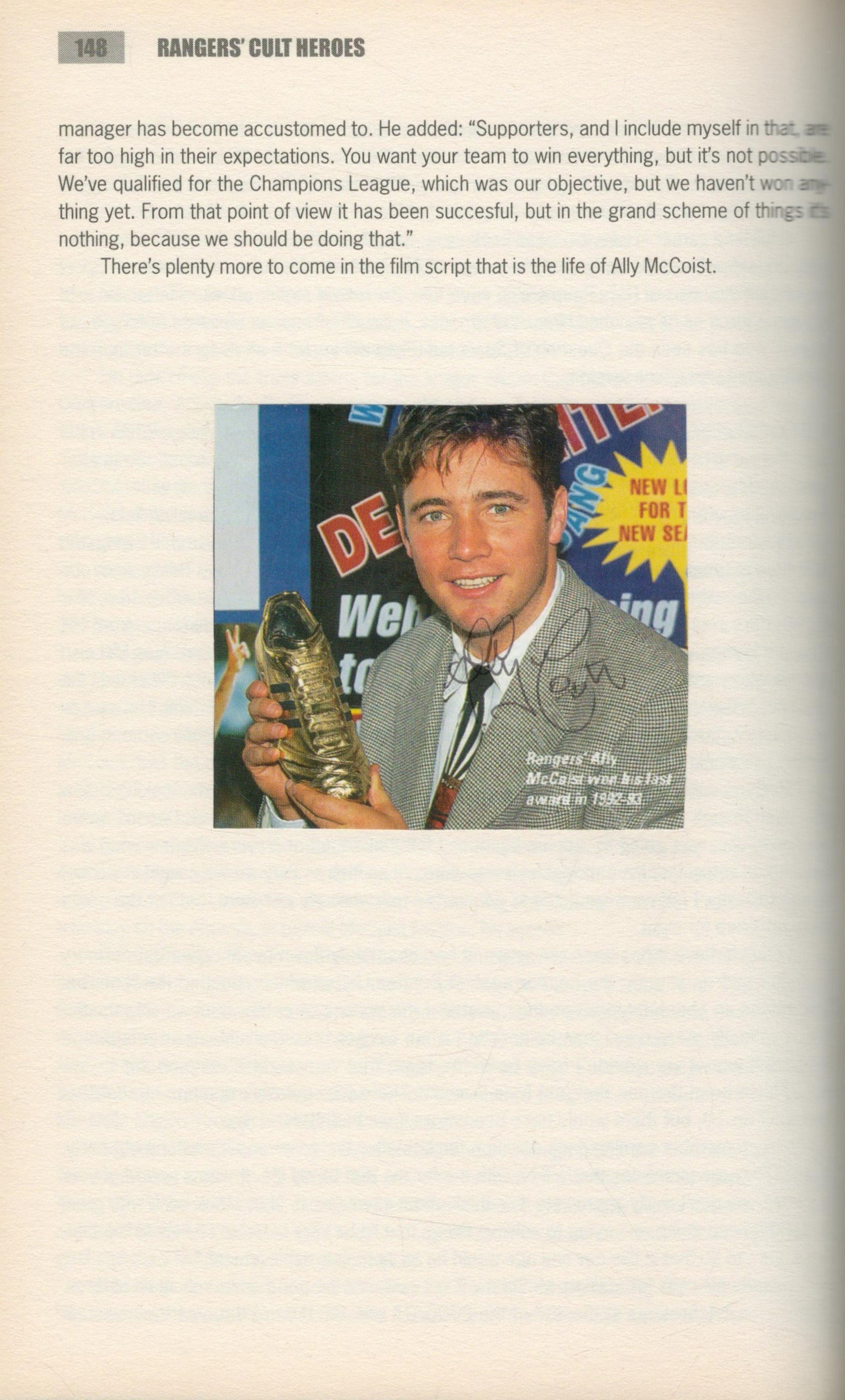 Rangers Cult Heroes hardback book. Signed inside by Jorg Albertz, Ally McCOIST and Ted Mcmimm. - Image 3 of 6