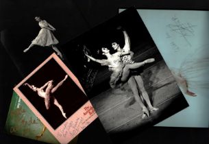 Ballet collection of 5 signed photos. Signatures such as Lucinda Ruh, Lisa Pavane, Leanne Benjamin