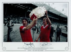 Autographed LIVERPOOL 16 x 12 Limited Edition : Col, depicting JIMMY CASE and PHIL NEAL holding