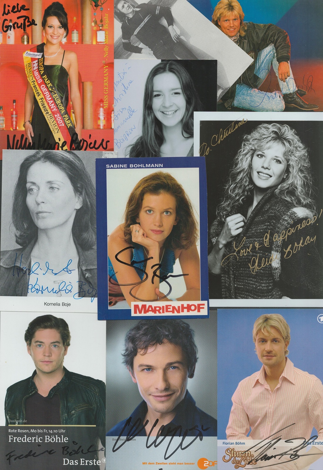Entertainment collection 10 assorted signed promo photos includes some good names such as