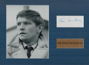 Sir Tom Courtenay 16x12 inch mounted signature piece includes signed white card and vintage black