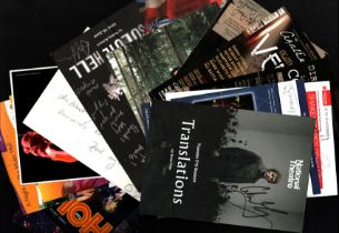 Theatre collection of 10+ signed theatre flyers/promos. Signatures such as John Connolly,