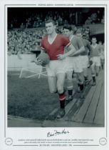Autographed BILL FOULKES 16 x 12 Limited Edition : Colz, depicting a superb image showing Man United