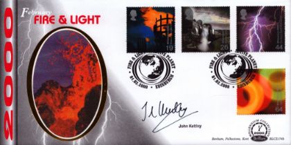 John Kettley signed Fire and Light FDC. 1/2/00 Edinburgh postmark. Good Condition. All autographs