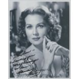 Rhonda Fleming signed 10x8 inch vintage black and white photo dedicated. Good Condition. All