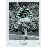 Autographed JIM CRAIG 16 x 12 Limited Edition : Colorized, depicting Celtic full-back JIM CRAIG in