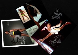 Figure Skating collection of 3 signed cards. Lucinda Ruh 6x4inch colour photo, Alissa Czisny 6x4inch