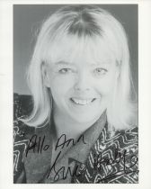 Sue Hodge signed 10x8 inch black and white photo. Dedicated. Good Condition. All autographs come