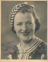 Gracie Fields signed 10x8 inch sepia photo. Dedicated. Good Condition. All autographs come with a