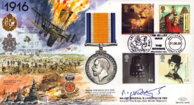 Major General R.J Hodges CB OBE signed Great War 1916 commerative cover (JS(MIL)6) PM The Great