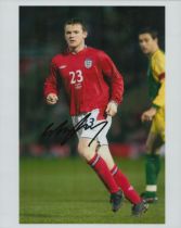 Wayne Rooney signed 10x8 inch colour photo pictured in action for England. Good Condition. All