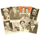 TV Film collection 10, assorted signed vintage photos includes great names such as Jim Dale, Larry
