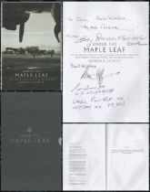 1st Edition Hardback Book Titled Under The Maple Leaf by Kenneth Cothliff. Multi Signed by Marie