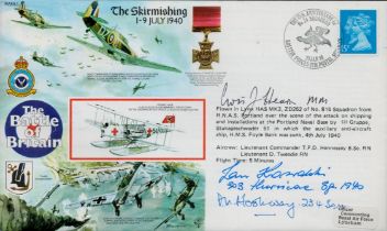 WWII Battle of Britain The Skirmishing 1-9 July 1940 FDC signed by 3 veterans Sgt Jan Kowalski