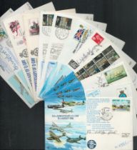 Anniversaries Collection of 12 Signed FDCs V-E Day, D-Day, Operation Manna, signatures include D C G