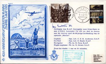 WWII Flight Lieutenant John Chatterton DFC 44 Squadron signed 40th Anniversary of Operation Manna 29