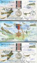 Battle of Britain Collection of 5 Signed FDCs signatures include Dennis David, H K Wakefield, Tom